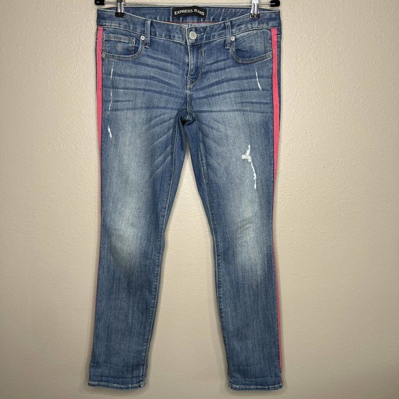 Express Stella Women’s Blue Low Rise Stretch Ankle Legging Jeans Size 8R